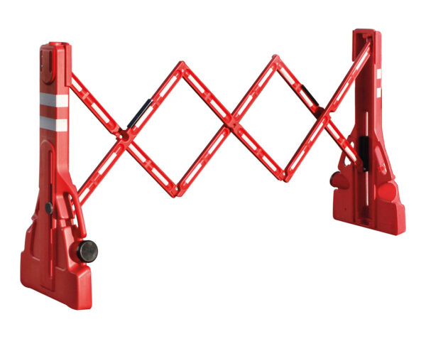 Barrière extensible à rangement intégré