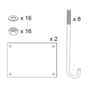 Kit de pose pour portique 202331 et 202341