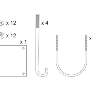 Kit de pose pour barrière tournante 203190