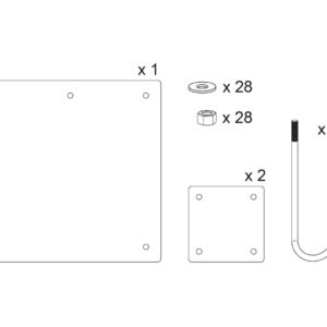 Kit de pose pour barrière universelle tournante "XL" 203195