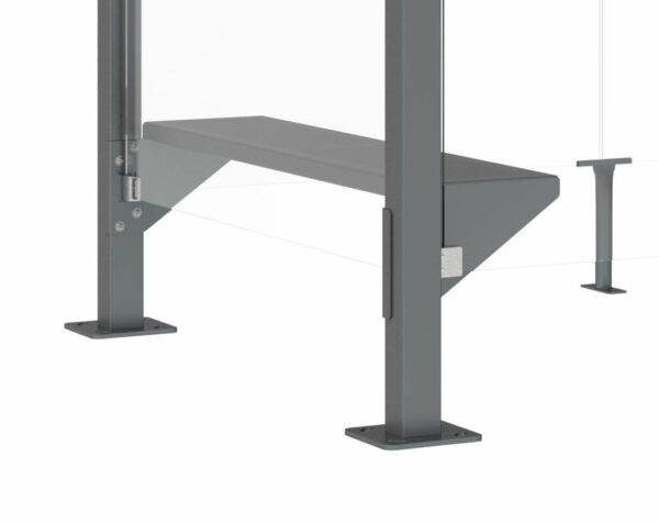 Banquette / tablette pour abris fumeurs