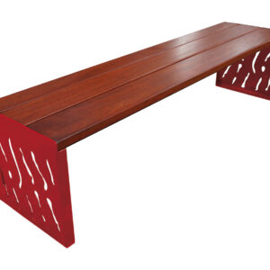 Banquette Venise acier et bois