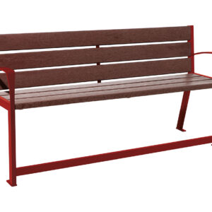Banc plastique recyclé et acier Silaos® spécial sénior