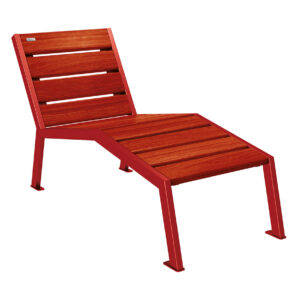 Chaise longue bois et acier Silaos®