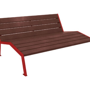 Chaise longue plastique recyclé et acier Silaos®