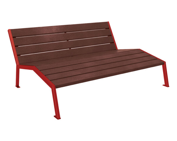 Chaise longue plastique recyclé et acier Silaos®