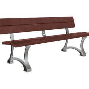 Banc plastique recyclé et acier Mora
