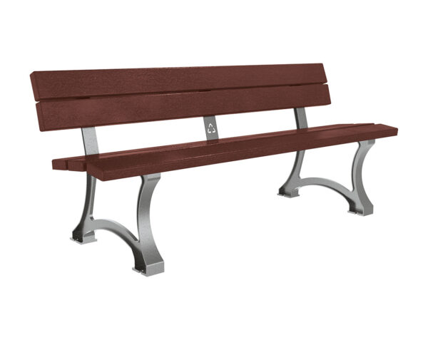 Banc plastique recyclé et acier Mora