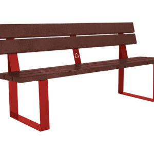 Banc plastique recyclé et acier Riga