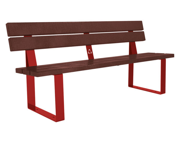 Banc plastique recyclé et acier Riga