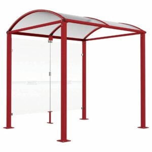 Abri vélos Voûte "M" avec bardages en verre