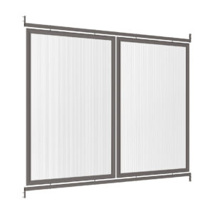 Bardage latéral pour passages couverts Milan & Voûte "M" en polycarbonate