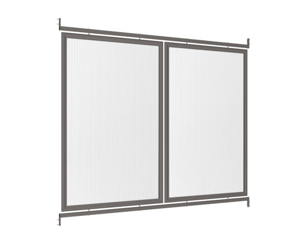 Bardage latéral pour passages couverts Milan & Voûte "M" en polycarbonate