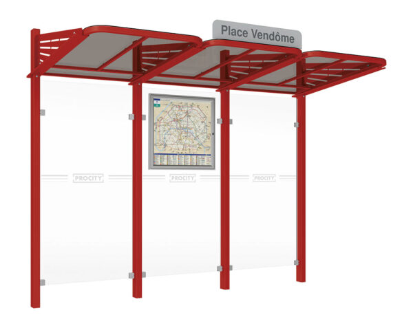 Station bus Conviviale® avec bardages verre