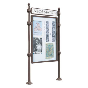 Panneau-vitrines d'information Boule
