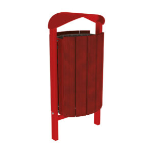 Corbeille Silaos acier et bois 50 litres