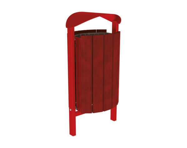 Corbeille Silaos acier et bois 50 litres
